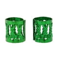 thumbnail image 4 of KLKCMS 50 Pcs Beads Adjustable Braid Hair Clips Rings Cuff Tubes Jewelry For Hair Bun Green, 4 of 9