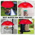thumbnail image 5 of Domensi 4 Pcs 10.2 Inch Plastic Bird Feeders Dome Cover for Hanging Hummingbird Feeder Weather Guard Protective Dome Squirrel Baffle for Bird Feeder Pole Covers(Red), 5 of 10