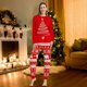 thumbnail image 4 of Conjuntos de pijamas a juego de Navidad para la familia, camisones de algodón para hombres y mujeres para padres y niños, ropa de dormir roja de invierno para la vida, 4 of 4