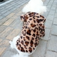 Aosijia Fleece Dog Hoodie Leopard Print Dog Coat Jacket Winter Warm Pet Dog Clothes for Small