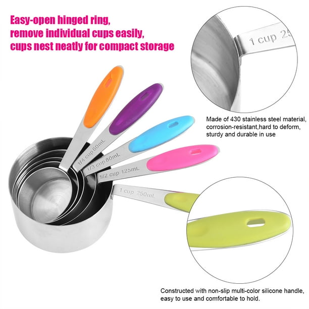 Juego de cucharas medidoras Jadeshay 5 unids/set de Acero inoxidable