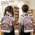 thumbnail image 4 of Whosucclay Paw Print Daypack for Boys Girls, Preschool Kindergarten Large Capacity Wide Shoulder Straps See Through Bag for Beach Work, 4 of 10