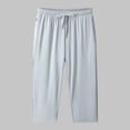 thumbnail image 2 of Ice Silk Pants For Womens Liweisiy Drawstring Elastic High Waist Solid Color Loose Pants Athletic Running Casual Classic Pants With Pockets Light Blue XL, 2 of 7
