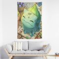 thumbnail image 3 of Bulbasaur Tapestry Bedroom Indie Vertical Tapestry Wall Hanging for Living Room Dorm 4 Sizes to Meet A Variety of Bedroom Decorating Needs Home New Favorites 40"x60", 3 of 7
