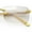 Gold - Clear Mirror, variant on Mens Luxury Hip Hop Rapper Beveled Rimless Narrow Rectangle Sunglasses Gold - Smoke