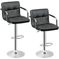 thumbnail image 3 of ZENY Adjustable Height Bar Stools - Set of 4, Black, 3 of 10
