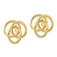 thumbnail image 2 of Real 14kt Yellow Gold Polished Love Knot Earring Jackets; for Adults and Teens; for Women and Men, 2 of 3