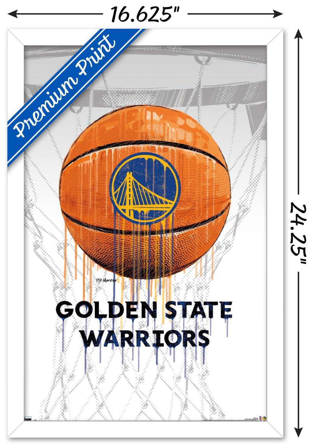 NBA Golden State Warriors - Drip Ball 20 Wall Poster