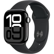 Restored Apple Watch Series 10 GPS+Cellular 42mm Aluminum Jet Black Black Sport Band - S/M Good