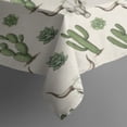 thumbnail image 4 of Beige Buffalo Skull Cactus Succulent Pattern Rectangle Tablecloth 60"x102",Waterproof Polyester Rectangle Table Cloth, Wipeable Spillproof Polyester Tablecloth for Dining, Camping, Indoor and Outdoor, 4 of 6