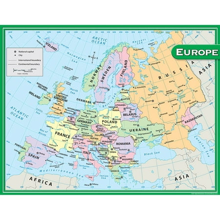 UPC: 0088231976547 | Teacher Created Resources 7654 Europe Map Chart