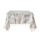 thumbnail image 2 of Mantel con estampado floral y de pájaros con borlas | Mantel rectangular de lino sintético | Tejido de poliéster impermeable y resistente a la suciedad para mesas de comedor y de centro, 2 of 6
