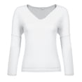 thumbnail image 4 of Kayannuo Womens Tops Long Sleeve Fall Women's Casual V-Neck Solid Long-sleeved T-Shirt Gegular Blouse Pullover Tops, 4 of 4