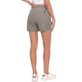 thumbnail image 3 of Little Donkey Andy Women's Lightweight Stretch Quick Dry Shorts for Travel Hiking Golf Steel Grey Heather XL, 3 of 7