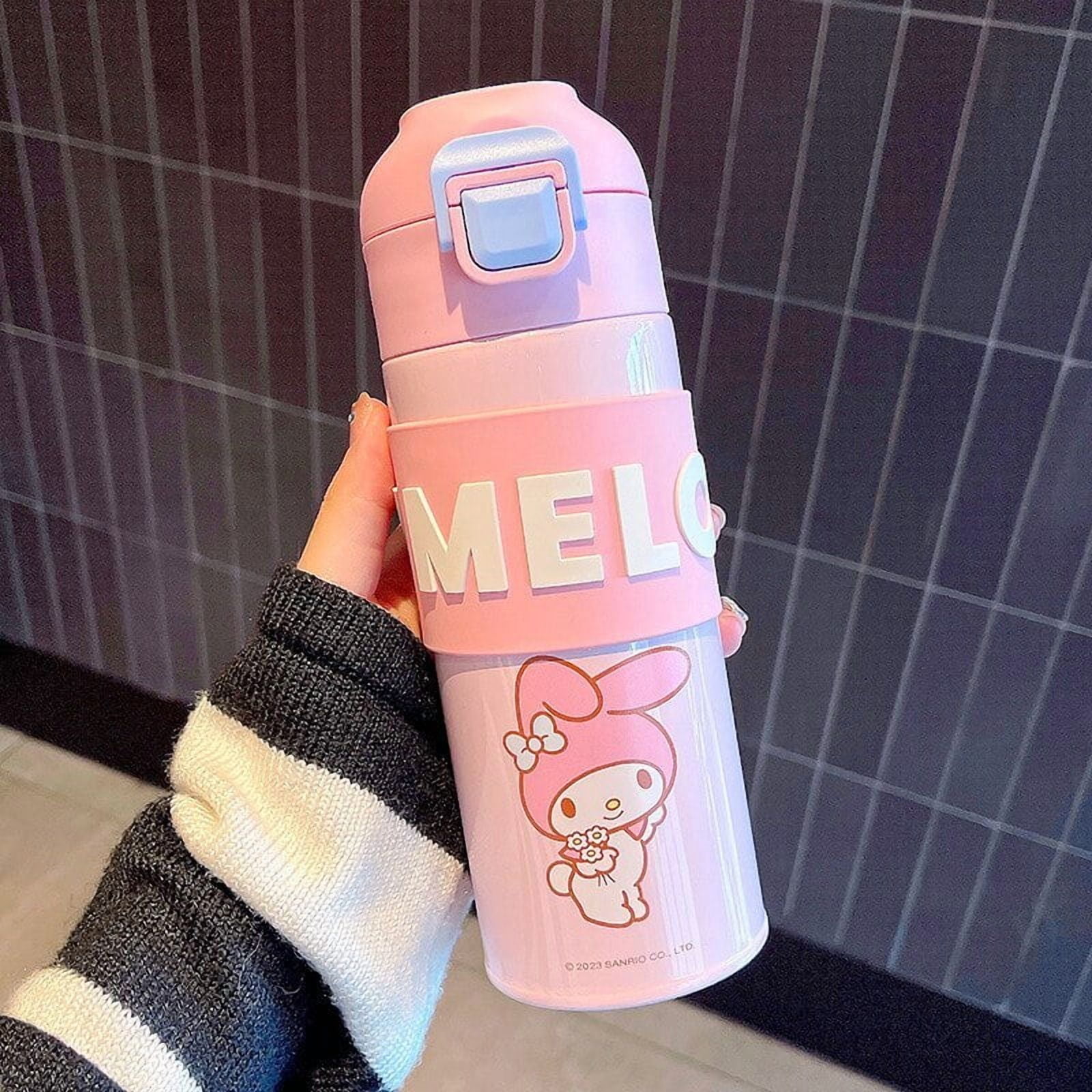 400ml Food-Grade 316 Student Insulated Water Bottle, Cartoon Kuromi Large Capacity Stainless Steel Water Bottle, Cute Cinnamoroll Blue Tea Cup