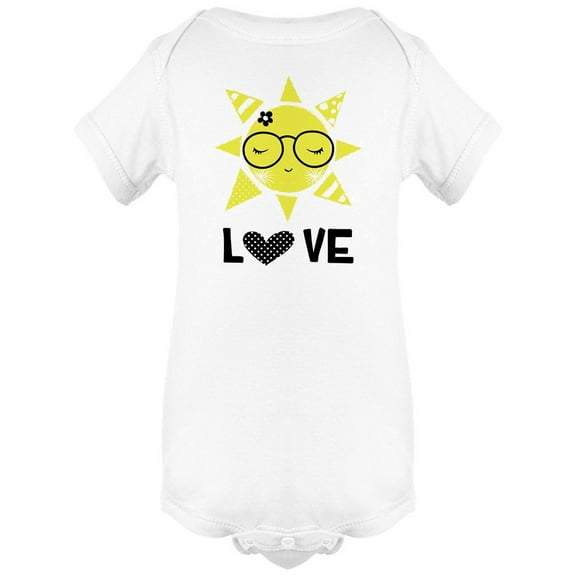 "Love" Sun With Glasses Bodysuit Infant -Image by Shutterstock,  6 Months