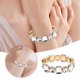 thumbnail image 3 of Elegante Pulsera de Cristal Corazón Geométrico Europea y de Moda Joyería de Cristal Elástico para Mujeres, 3 of 8
