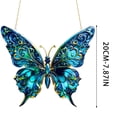 thumbnail image 3 of Iridescent Blue Butterfly Acrylic Hanging Ornament, Flat Printed Wall Decor, Lightweight Art Pendant, Exquisite Home Gift for Living Room, Window and Wall Display, 3 of 7