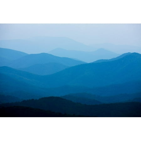 Blue Mountains, Blue Ridge Parkway, Virginia Photo Print Wall Art By Paul