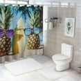 thumbnail image 7 of Patifu Pineapples Sunglasses Surfboard Shower Curtain with Hooks 36"x72, 7 of 7