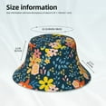thumbnail image 3 of Cauagu Blue Floral for Unisex Bucket Hat,Outdoor Summer Beach Fishing Sun Hat Hot Summer Reflective Bucket Hat Fun Outdoor Vacation Hat for Men and Women, 3 of 6