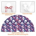 thumbnail image 4 of Lsque Skull cartoon flower Print Christmas Tree Skirt, Tree Skirt with Ties or Velcro, Perfect for Holiday Decorations, Halloween, and New Year-36", 4 of 7