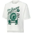 thumbnail image 2 of Women's Pressbox White Michigan State Spartans Rock & Roll Slub-T-Shirt, 2 of 3