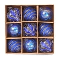 thumbnail image 5 of Juego de 9 adornos navideños irrompibles para bolas de árbol de Navidad, 8 cm, 5 of 5