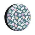 thumbnail image 1 of Wukai Cute Rabbit Easter Print Spare Tire Cover for RV Trailer,Waterproof PVC Faux Leather Wheel Cover Fit for Truck,Trailer,RV,SUV,Camper-15 inch, 1 of 6