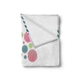 thumbnail image 2 of Colorful Soft Flannel Fleece Throw Blanket, Abstract Pattern with Striped Different Colored Spots Dots Cheerful Fun, Cozy Plush for Indoor and Outdoor Use, 50" x 70", Multicolor, by Ambesonne, 2 of 5