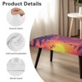 thumbnail image 6 of Whosucclay Palm Tree Seagull Sunset Print Rectangle Bench Slipcover Stretch Benches Protector Kitchen Benches Covers Removable Bench Seat Cushion Slipcovers for Dining Room, Living Room, Bedroom, 6 of 7