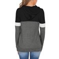 thumbnail image 3 of Sudadera con capucha para mujer, Top informal, sudadera con cordón de 3 colores, fibra de poliéster para otoño, 3 of 5