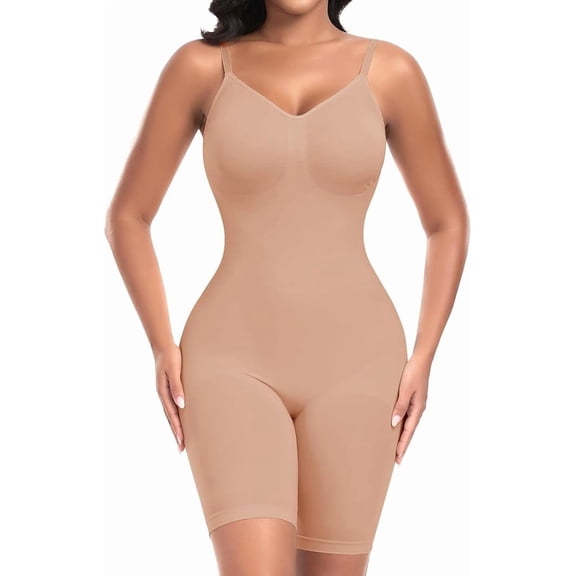 Werena Shapewear Bodysuits for Women Seamless Full Body Tummy Control Shapewear Sculpting Butt Lifting Mid Thigh Body Shaper