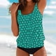 thumbnail image 1 of Trajes de baño Bouanq Tankini para mujer, traje de baño de dos piezas con control de abdomen, talla grande, 1 of 5