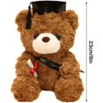 thumbnail image 2 of 2023 graduation bear (black hat), graduation bear doll, stuffed teddy bear, bear, graduation hat, bear, 2 of 5