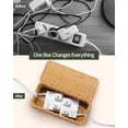 thumbnail image 5 of LazySpin Cable Management Box, Handwoven Rattan Style Cord Organizer Box for Power Strips, 5 of 7