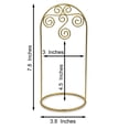 thumbnail image 2 of Gold Tone Metal Swirl Arch Ornament Stand Display 7.75 Inches, 2 of 3