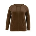 thumbnail image 4 of Athletic Works Women's Plus Lightweight Zip-Up Hoodie Jacket, Size 1X-5X, 4 of 4