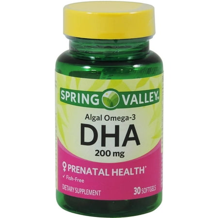 Spring Valley Algal Omega-3 DHA, 200mg, 30ct