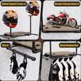 thumbnail image 4 of Motorcycle Helmet Holder Wall Mount, Motorcycle Helmet Rack, Helmet Stand with 4 Glove Clips, Hanger Helmet Stand for Motorcycle Accesories Storage, 4 of 7
