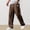 Brown, variant on Pants Breathable Straight-Leg Trousers for Men Linen Pants Summer Beach Casual Palazzo Pants, 3XL