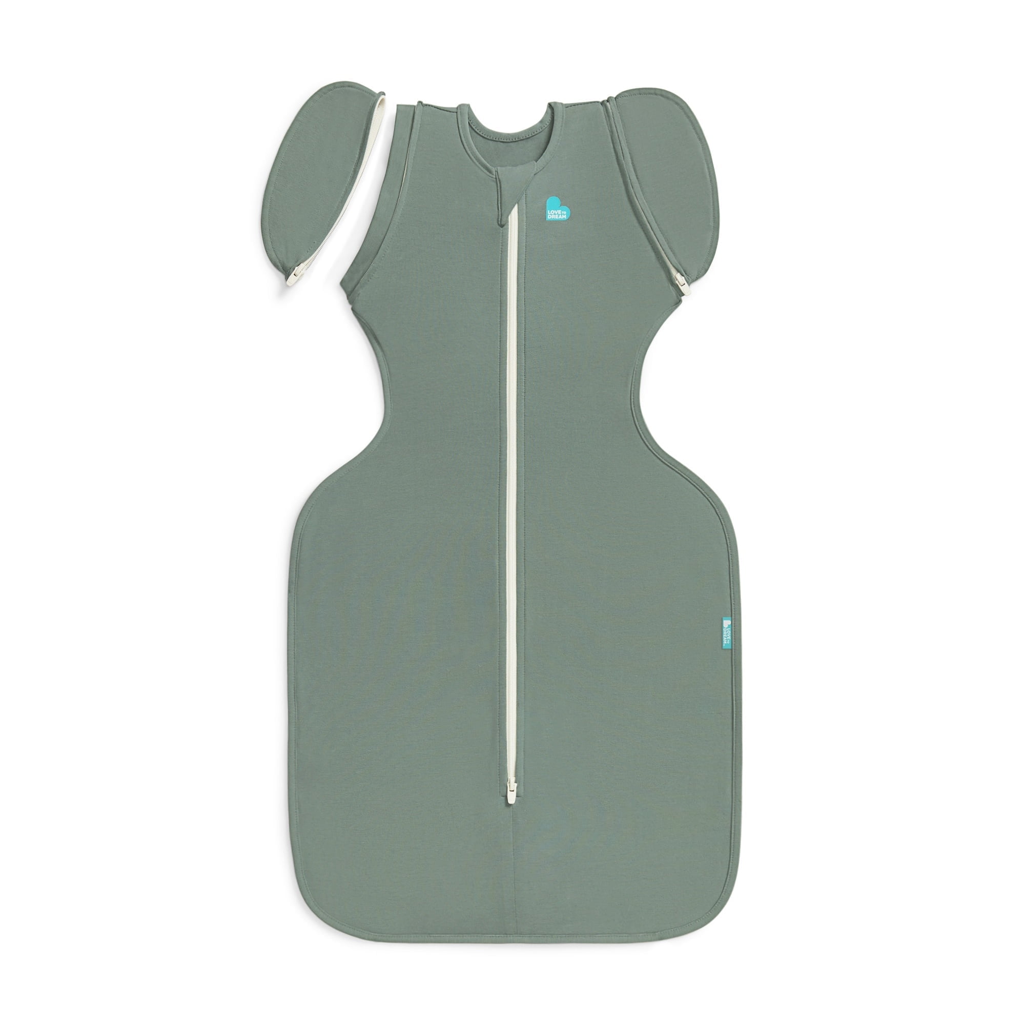 Love to Dream Swaddle UP Transition Baby Sleep Bag 1.0 TOG, Zip-Off Wings, Large 19-24 lbs, Deep Olive