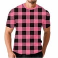 thumbnail image 2 of Big & Tall Waffleknit T Shirts for Men Plus Size S-5X Short Sleeve Tshirts Shirt Mens Pullover Plaid Printed Crewneck Loungewear Workout Tees Tops, 2 of 6