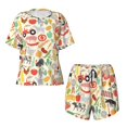 thumbnail image 2 of Yiaed Farm Print Short Sleeve Pajama Sets for Women Casual Crew Neck 2 Piece Lounge Sets Women's Short-Sleeved Pajama-XX-Large, 2 of 5