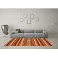 thumbnail image 3 of Ahgly Company Indoor Round Abstract Orange Modern Area Rugs, 4' Round, 3 of 4