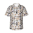 thumbnail image 2 of Xecao Cute Cats print Hawaiian shirt - a stylish short-sleeve button-down for men, perfect for casual beach and tropical outings., 2 of 9