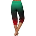 thumbnail image 5 of CLOISE Capris for Women Athletic Stretch Capris Joggers With Pockets Soft Elastic Waist Running Petite Capri Sweatpants Pull On Capri Lounge Pants Gradient Color Casual Yoga Capris Red, 5 of 6