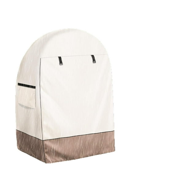 Outdoor Hanging Egg Chair Cover,UV Resistant, Windproof Heavy Duty,Wicker Egg Swing Chair Covers,(Off white with card color109*64*140cm）