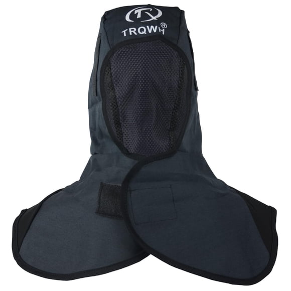 Capucha de soldar TRQWH, resistente al calor, para cuello y hombros, color gris