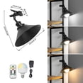 thumbnail image 2 of KAYYELAMP Rechargeable Battery Dimmable Clamp Light No Wire Remote Timing LED Clip Lighting Vintage Design for Bedsides Shelf Bookshelf Splint Billboards Black Metal, 2 of 7